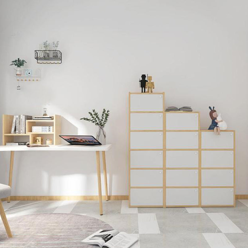 Eigentijdse rechthoek Standaard houten knoppen natuurlijke of witte kast