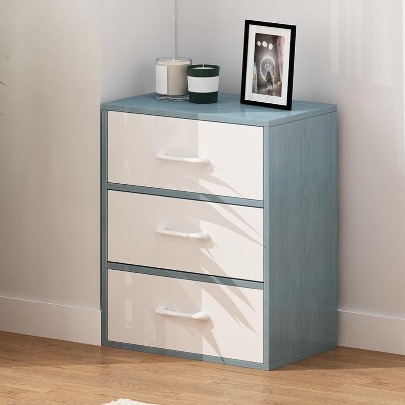 Contemporary Rectangle Standard Gloss Finish with Drawer Chest Blue 3 Clearhalo 'Cabinets & Chests' 'cabinets_chests' 'furn' 'furn_cabinets_chests' 'Furniture' 'Living Room Furniture' 5347339
