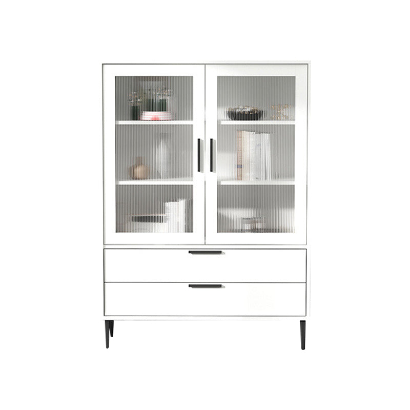 Contemporary Bar Pulls Accent Chest in White/ Blue/ Green with Steel Legs