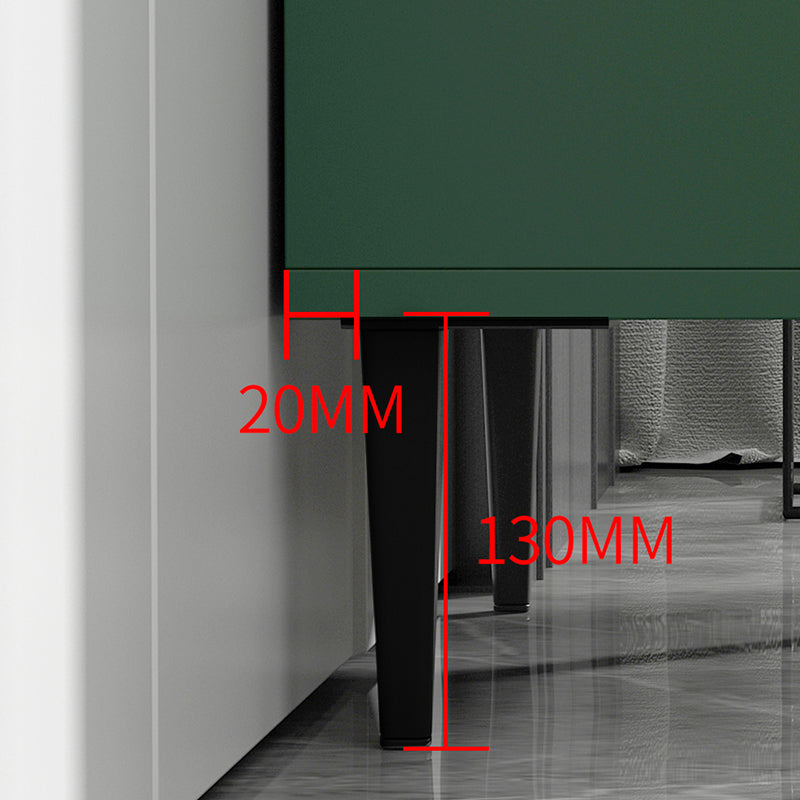 Contemporary Bar Pulls Accent Chest in White/ Blue/ Green with Steel Legs