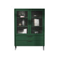Contemporary Bar Pulls Accent Chest in White/ Blue/ Green with Steel Legs