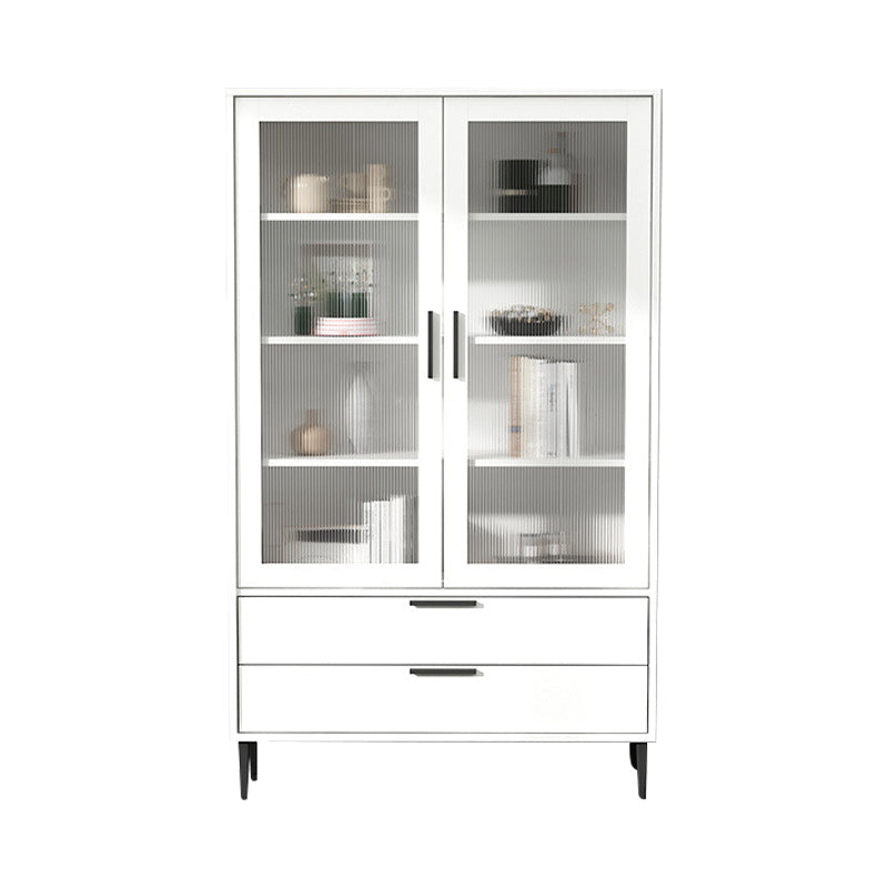 Contemporary Bar Pulls Accent Chest in White/ Blue/ Green with Steel Legs