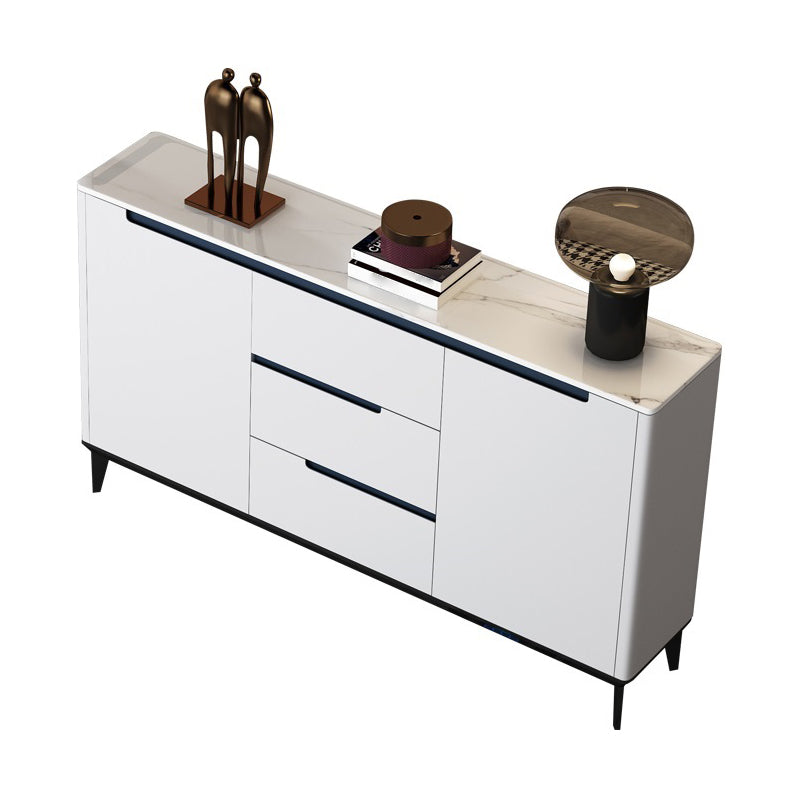 Sideboard glam sideboard in pietra sinterizzata con 2 porte per soggiorno