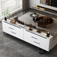 Sideboard glam sideboard in pietra sinterizzata con 2 porte per soggiorno