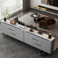 Sideboard glam sideboard in pietra sinterizzata con 2 porte per soggiorno