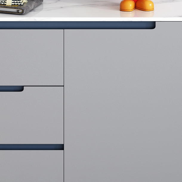 Sideboard glam sideboard in pietra sinterizzata con 2 porte per soggiorno