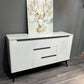 Sideboard glam sideboard in pietra sinterizzata con 2 porte per soggiorno