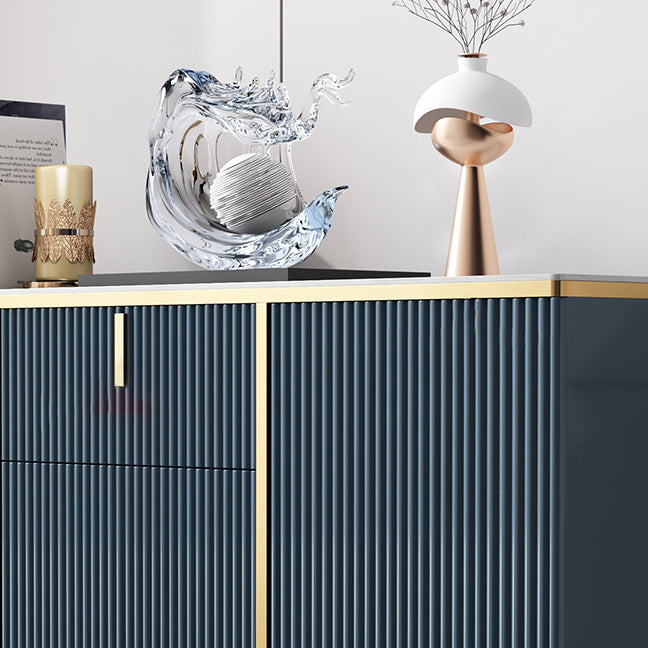 Sideboard in stile glam in pietra sinterizzata con sideboard da pranzo della porta