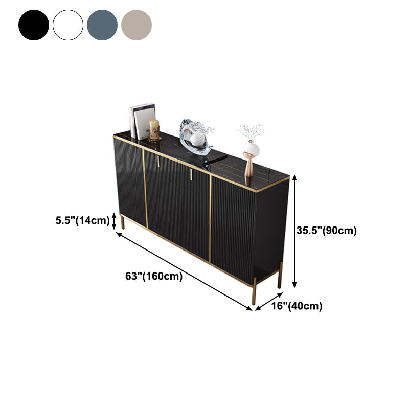 Sideboard in stile glam in pietra sinterizzata con sideboard da pranzo della porta
