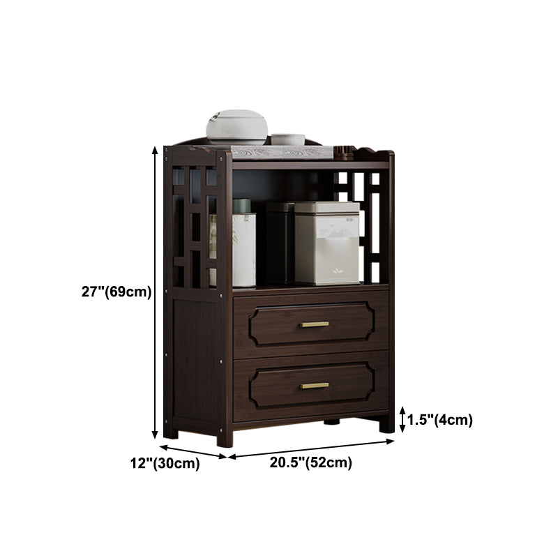 Stellatura in stile moderno bosco marrone con cassetto per soggiorno