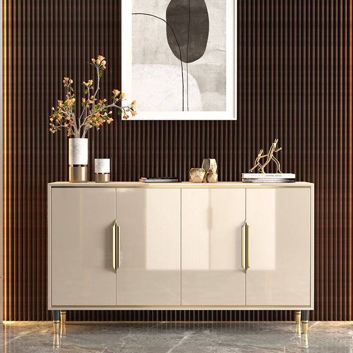 Sideboard glam in legno beige sideboard con porta per soggiorno