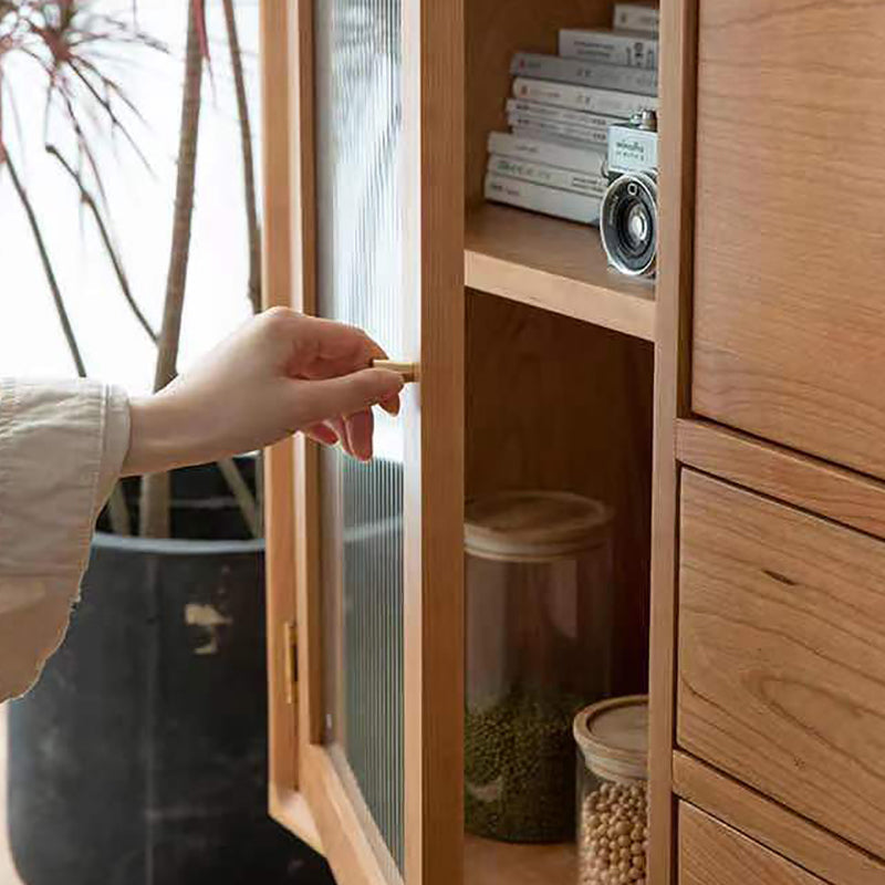 Armario de puertas de estilo glamoroso aparador de madera de 38 pulgadas para cocina