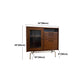 Kiefernholz Wohnzimmer Sideboardschrank moderne Glaubwürdigkeit mit Lagerung und Glastür