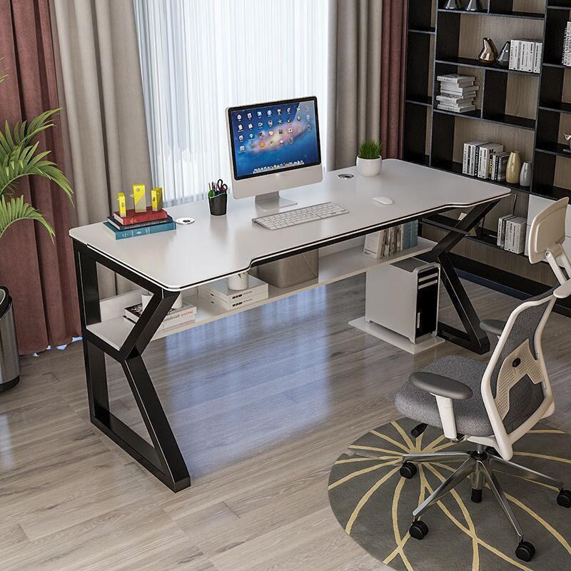 Bureau de bureau gratuit en bois fabriqué bureau d'ordinateur en acier en acier