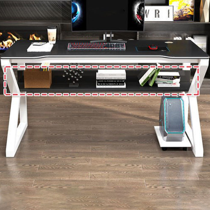 Bureau de bureau gratuit en bois fabriqué bureau d'ordinateur en acier en acier