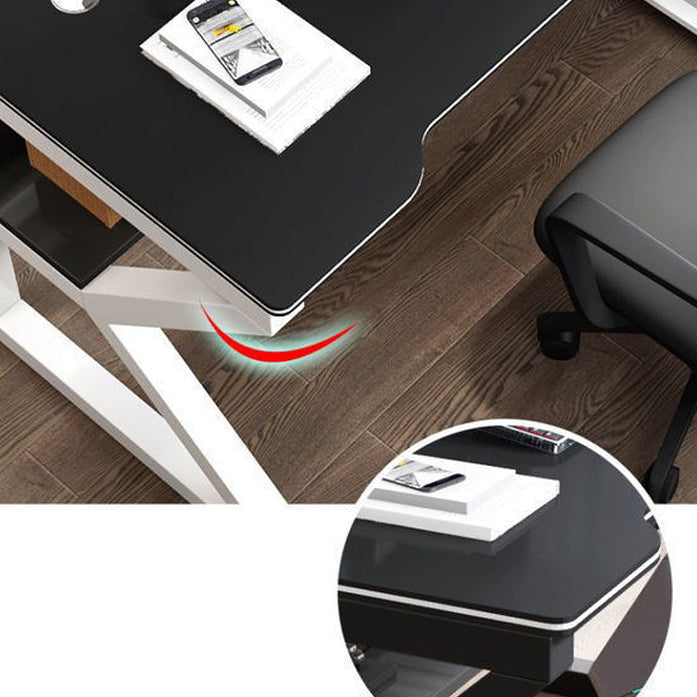 Bureau de bureau gratuit en bois fabriqué bureau d'ordinateur en acier en acier