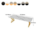 Bureau de bureau rectangulaire de style moderne Bureau de base de traîneau en pierre fritté