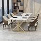 Glam Style Stone Office Desk Rectangular Writing Desk for Office