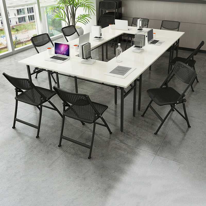 Zeitgenössischer Eisenrahmenkonferenzstuhl klapper plastischer armloser Stuhl