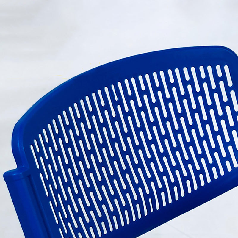 Eigentijdse ijzeren frame conferentie stoel vouwen plastic armloze stoel