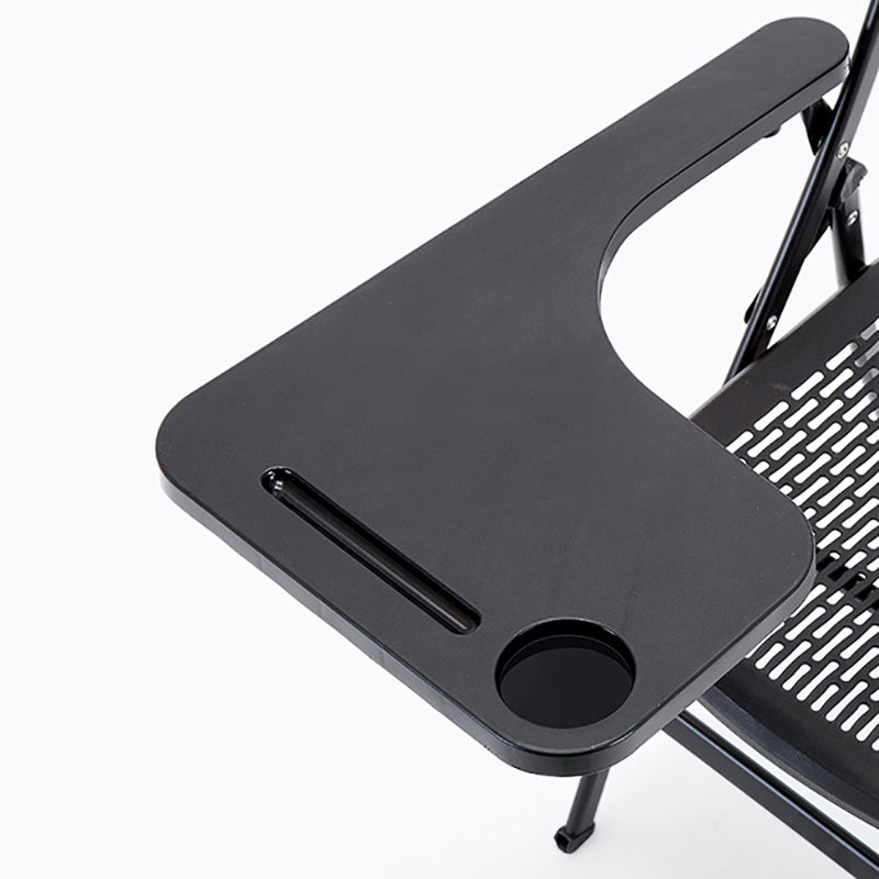 Eigentijdse ijzeren frame conferentie stoel vouwen plastic armloze stoel