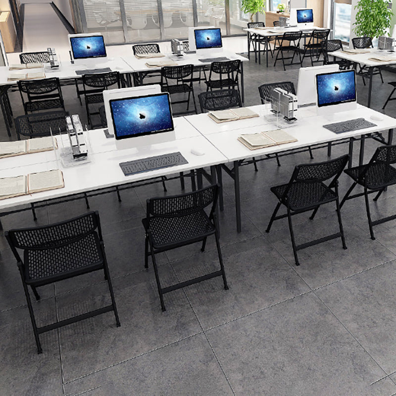 Zeitgenössischer Eisenrahmenkonferenzstuhl klapper plastischer armloser Stuhl