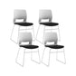 White Frame Conference Chair Contemporary Armless Chair mit Polster