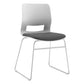White Frame Conference Chair Contemporary Armless Chair mit Polster