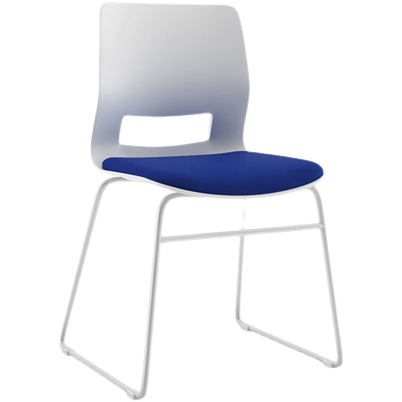 White Frame Conference Chair Contemporary Armless Chair mit Polster