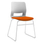 White Frame Conference Chair Contemporary Armless Chair mit Polster