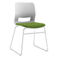White Frame Conference Chair Contemporary Armless Chair mit Polster
