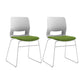 White Frame Conference Chair Contemporary Armless Chair mit Polster