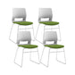 White Frame Conference Chair Contemporary Armless Chair mit Polster