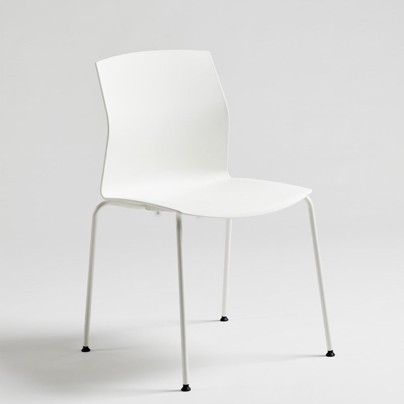 Metal Base Contemporary Armless Office Chair Ergonomic Conference Chair White 1 Piece Clearhalo 'furn' 'furn_office_chair' 'Furniture' 'Office Chairs' 'Office Furniture' 'office_chair' 5349584