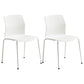 Metal Base Contemporary Armless Office Chair Ergonomic Conference Chair White 2 Piece Set Clearhalo 'furn' 'furn_office_chair' 'Furniture' 'Office Chairs' 'Office Furniture' 'office_chair' 5349586