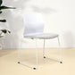 Metal Base Contemporary Armless Office Chair Ergonomic Conference Chair White-Gray 1 Piece Clearhalo 'furn' 'furn_office_chair' 'Furniture' 'Office Chairs' 'Office Furniture' 'office_chair' 5349609