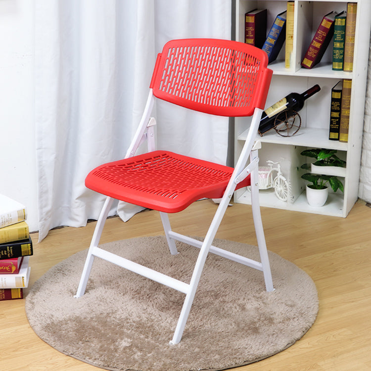 Sedia conferenza con telaio in acciaio moderno posteriore e sedile in plastica a bracciale