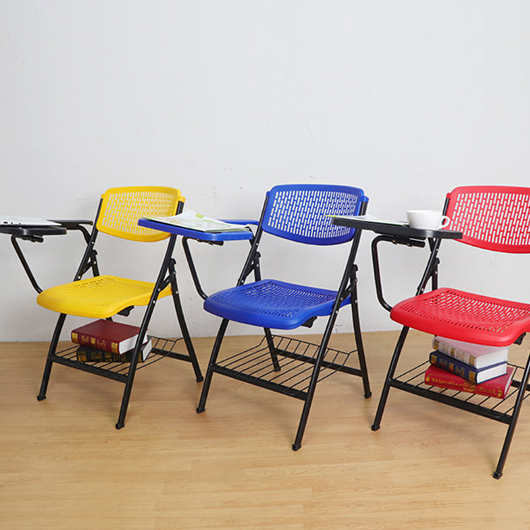 Sedia conferenza con telaio in acciaio moderno posteriore e sedile in plastica a bracciale