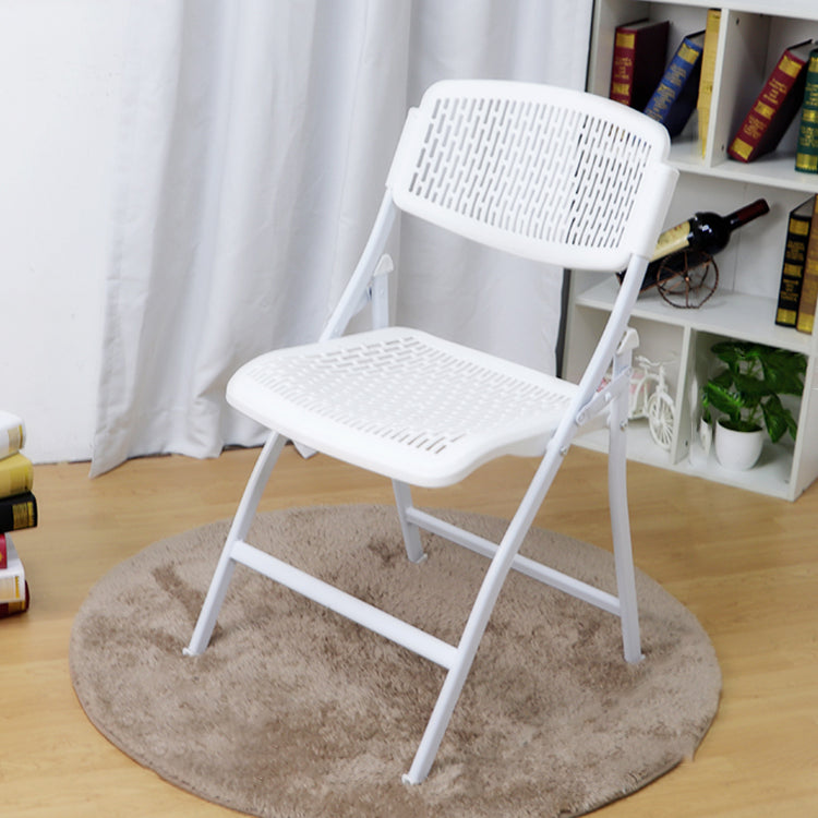 Moderne stalen frame conferentie stoel zonder arm plastic rug en stoelstoel