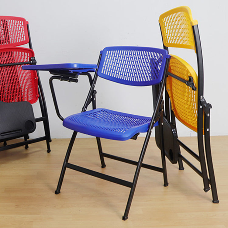 Sedia conferenza con telaio in acciaio moderno posteriore e sedile in plastica a bracciale