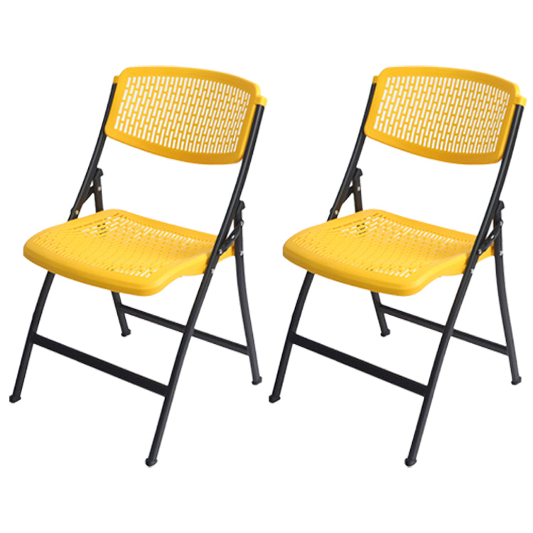 Moderne stalen frame conferentie stoel zonder arm plastic rug en stoelstoel