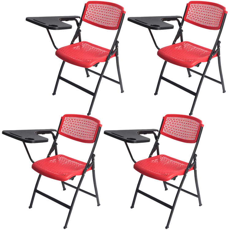 Sedia conferenza con telaio in acciaio moderno posteriore e sedile in plastica a bracciale