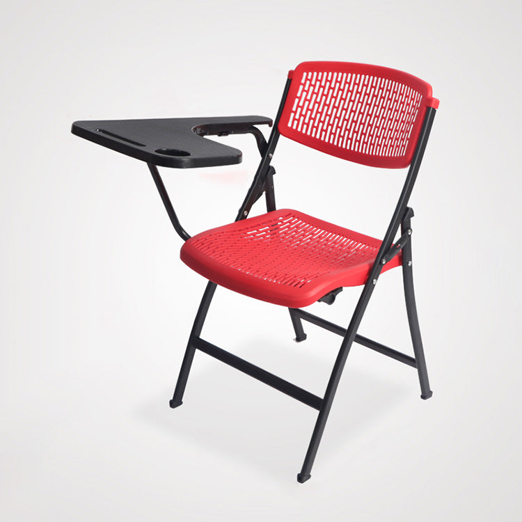 Sedia conferenza con telaio in acciaio moderno posteriore e sedile in plastica a bracciale