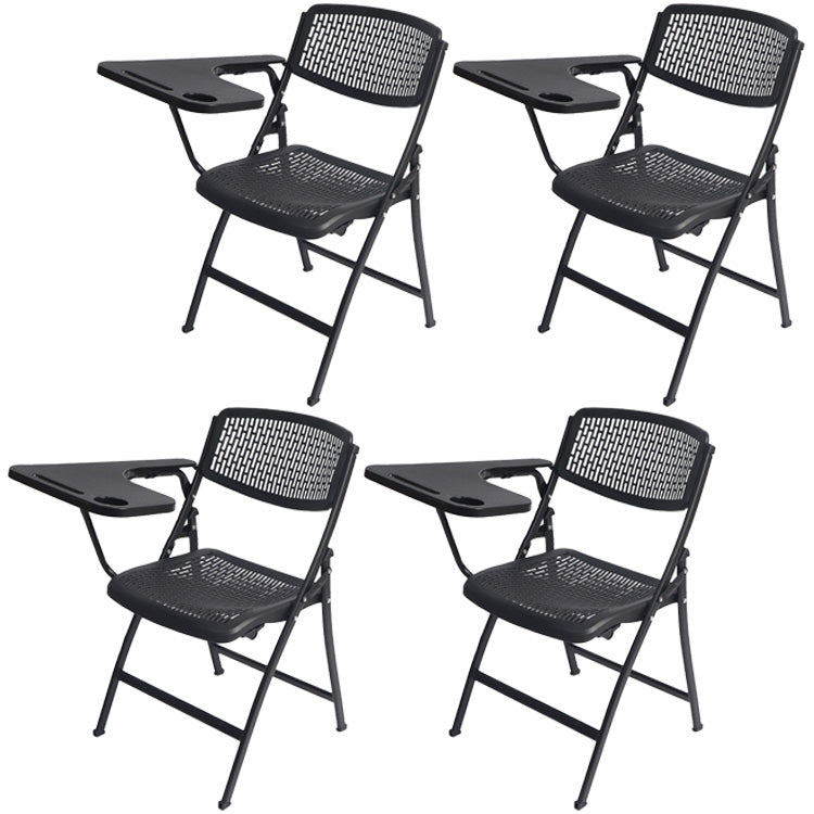 Sedia conferenza con telaio in acciaio moderno posteriore e sedile in plastica a bracciale