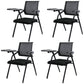 Mesh Mid Back Conference Chair Contemporary Ergonomic Fixed Arms Chairs