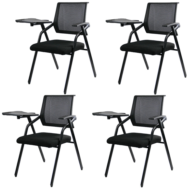Mesh Mid Back Conference Chair Contemporary Ergonomic Fixed Arms Chairs