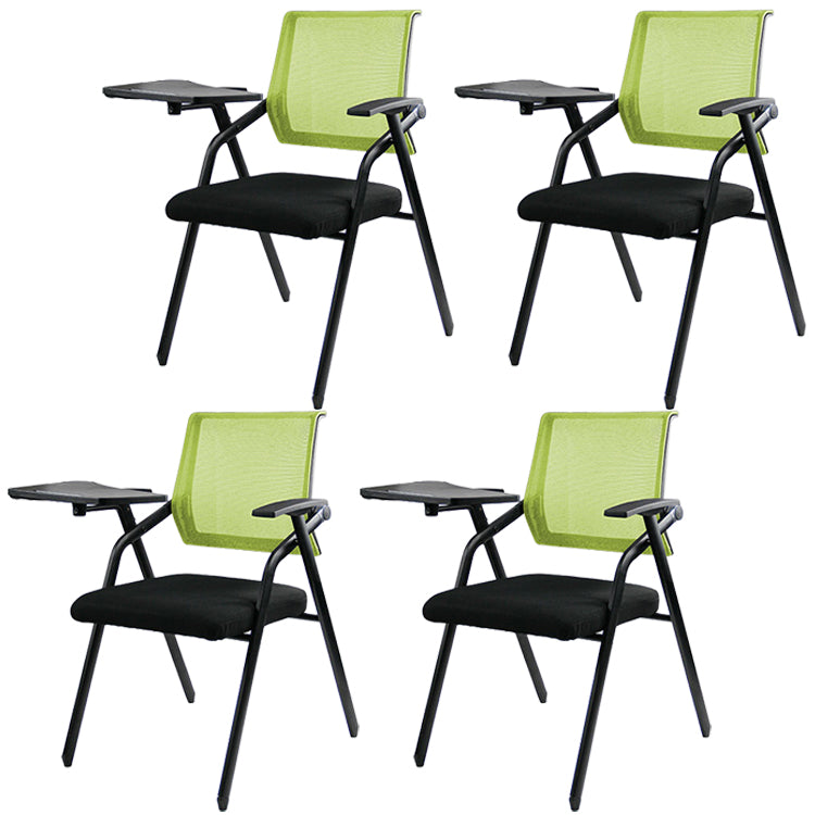 Mesh Mid Back Conference Chair Contemporary Ergonomic Fixed Arms Chairs