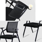 Mesh Mid Back Conference Chair Contemporary Ergonomic Fixed Arms Chairs