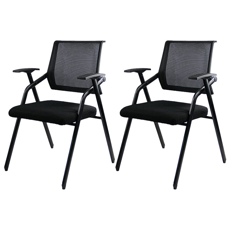 Mesh Mid Back Conference Chair Contemporary Ergonomic Fixed Arms Chairs