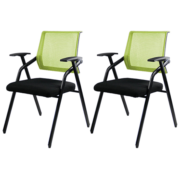 Mesh Mid Back Conference Chair Contemporary Ergonomic Fixed Arms Chairs